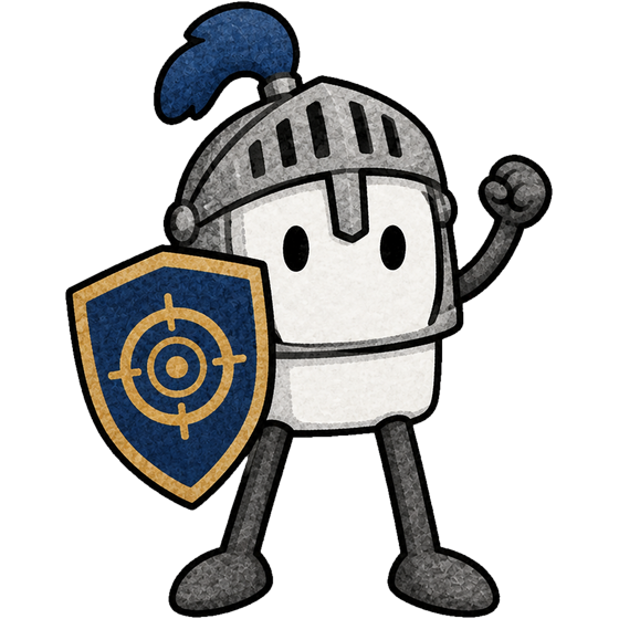 Don Kojote mit Helm und Schild